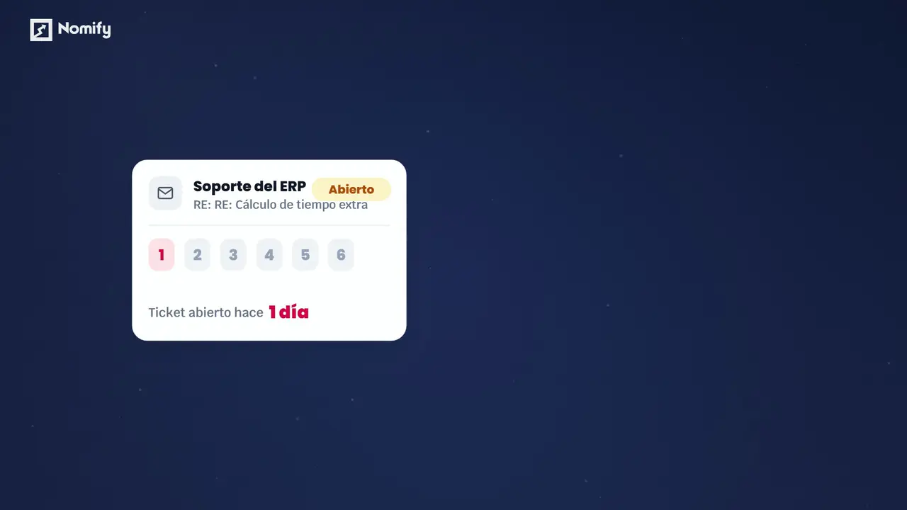 Video de Nomify sobre el cierre de nómina nocturno y el costo del soporte